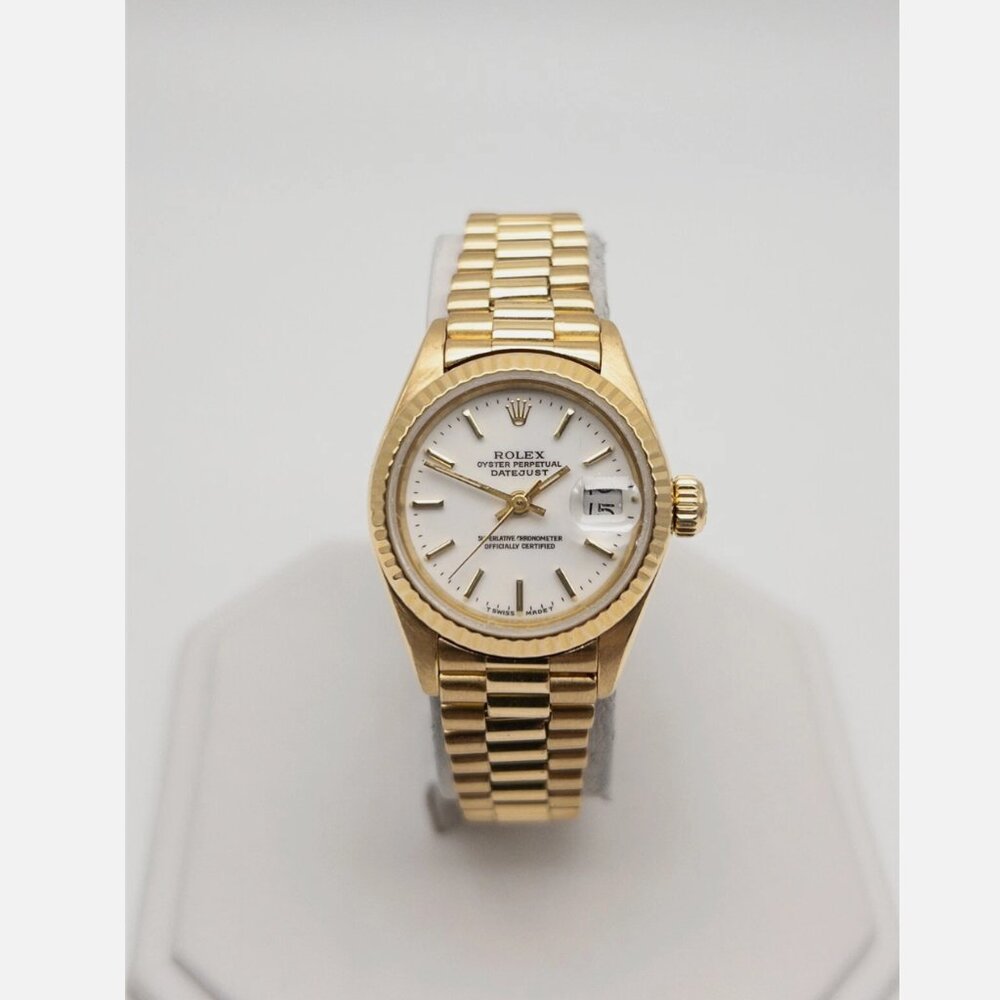 ROLEX DATEJUST PRESIDENT 18k Yellow Gold Ladies Watch
